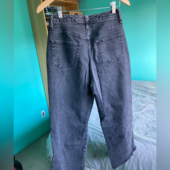 Wide leg cropped black denim - Picture 4 of 5